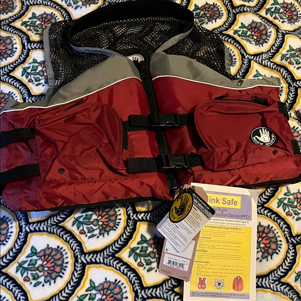 Body Glove Red and Gray Life Vest